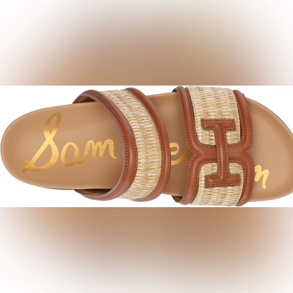 Sam Edelman Women's Rowan Sand Raffia Slide Sandal Size 7m - Picture 5 of 12